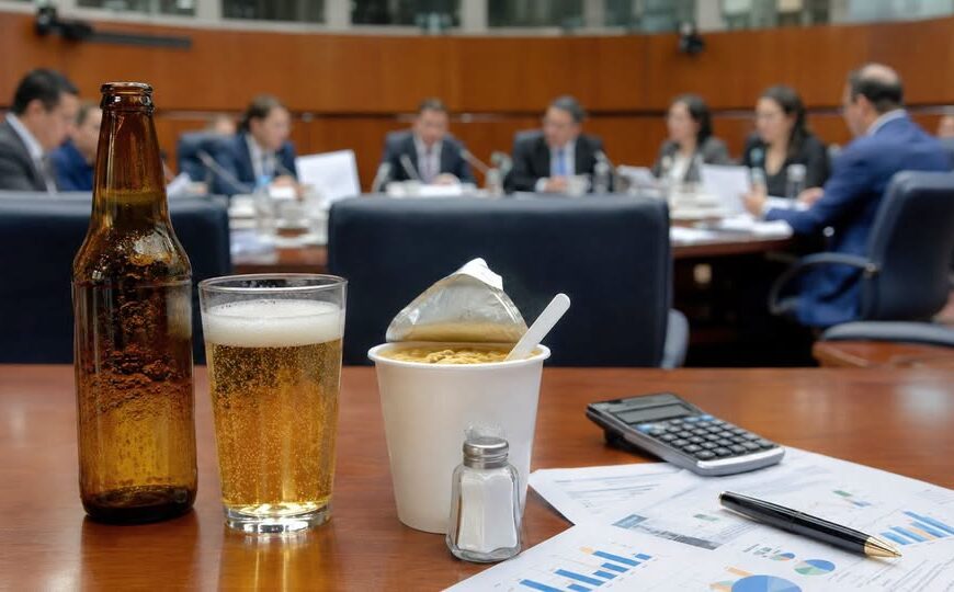 Niegan acuerdo para aumentar IEPS a cerveza y alimentos con alto contenido de sodio