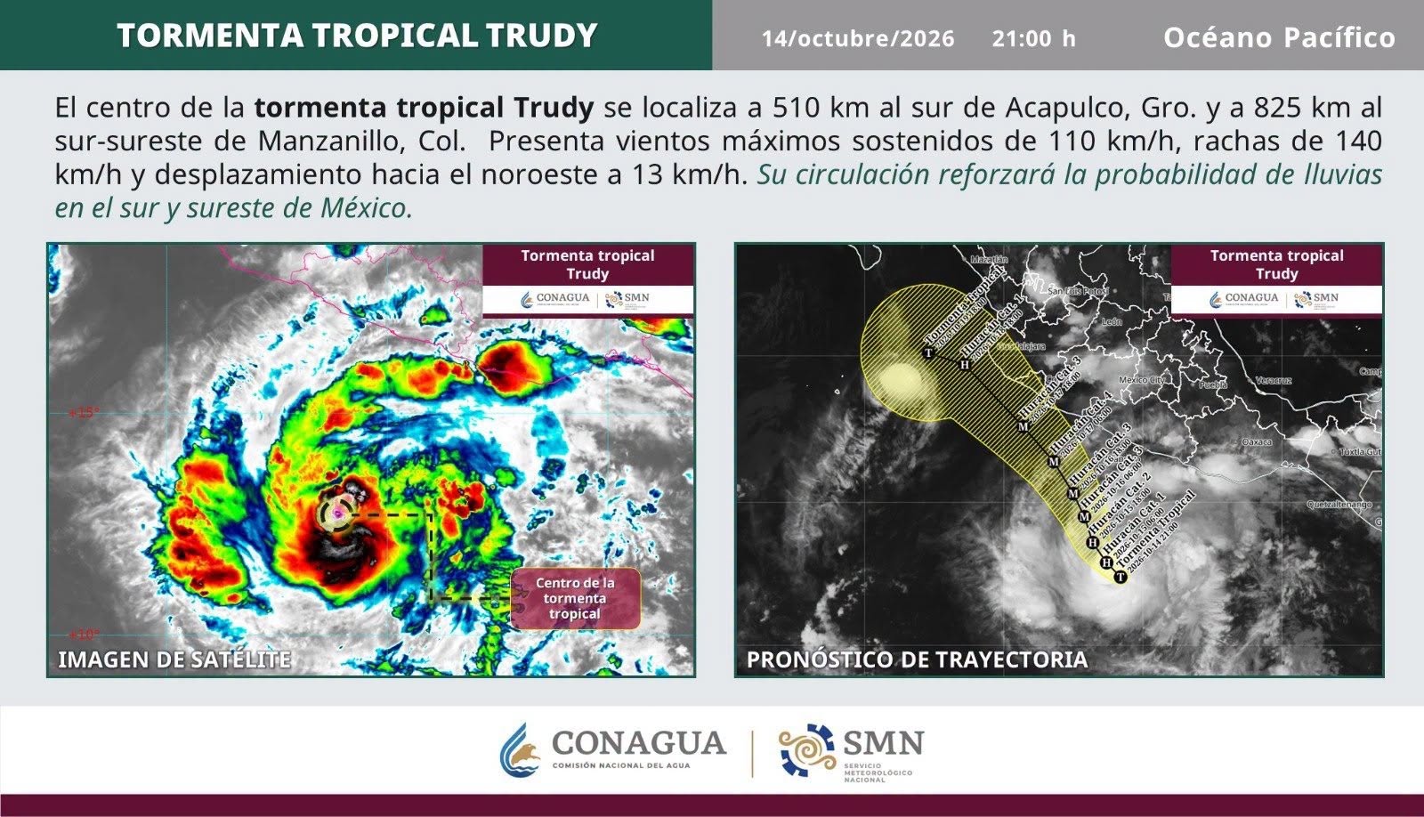 Alertan por lluvias en gran parte de México; activan operativos en costas del Pacífico