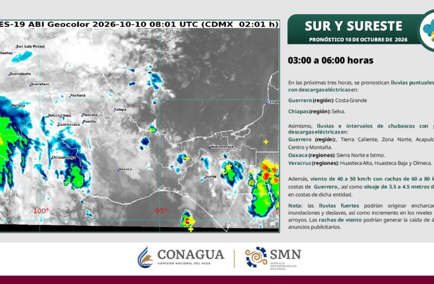 Pronostican lluvias intensas de hasta 150 milímetros en Tabasco este sábado