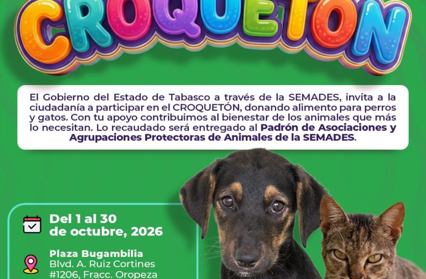 Invita Semades a participar en el Croquetón 2026 en Tabasco