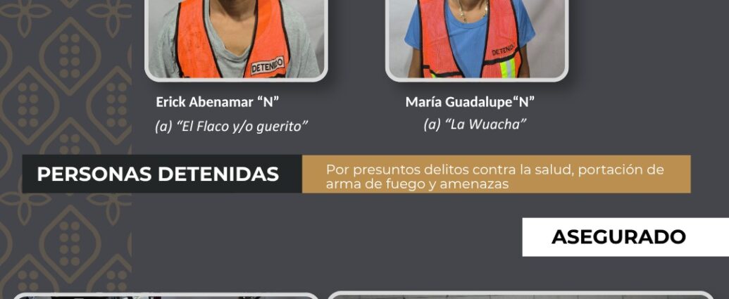 Detienen a “La Wuacha” y “El Flaco” durante operativo en Centro