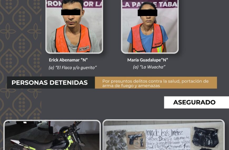 Detienen a “La Wuacha” y “El Flaco” durante operativo en Centro