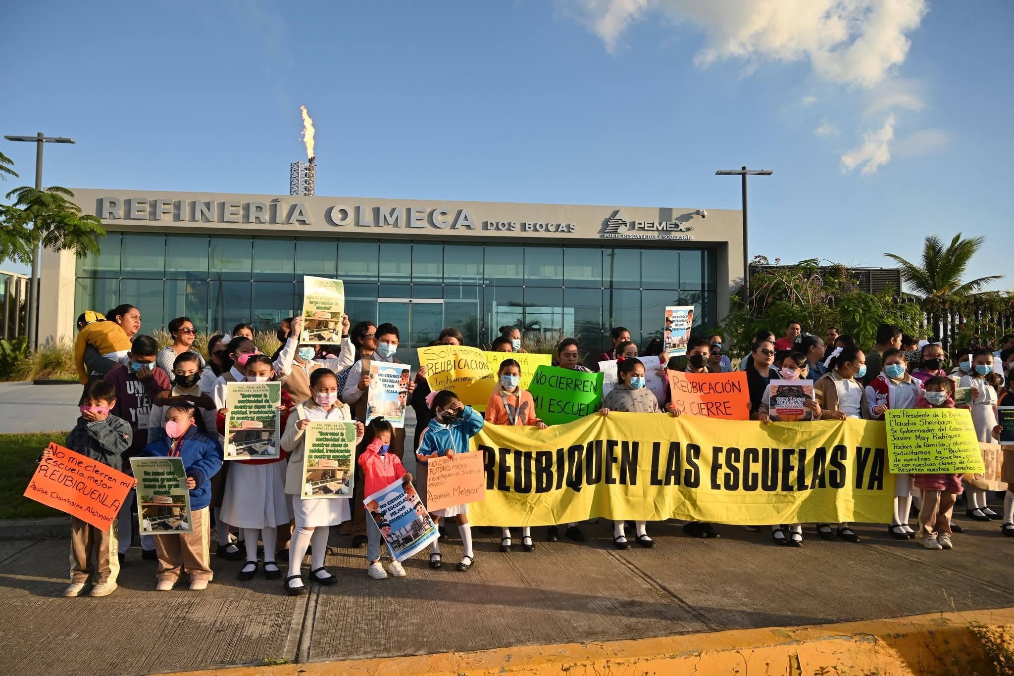 PVEM exige reubicar escuelas cercanas a la Refinería Olmeca por preocupación de las familias