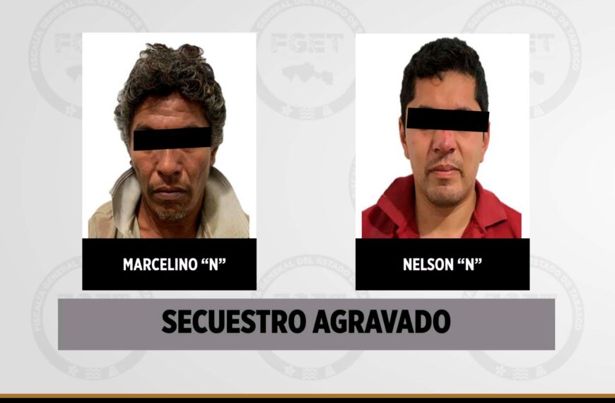 Condenan a 50 años de prisión a dos hombres por secuestro agravado en Tabasco