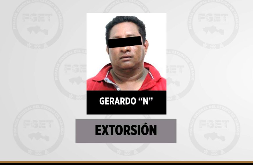 Dan 10 años de prisión por extorsión en Tabasco