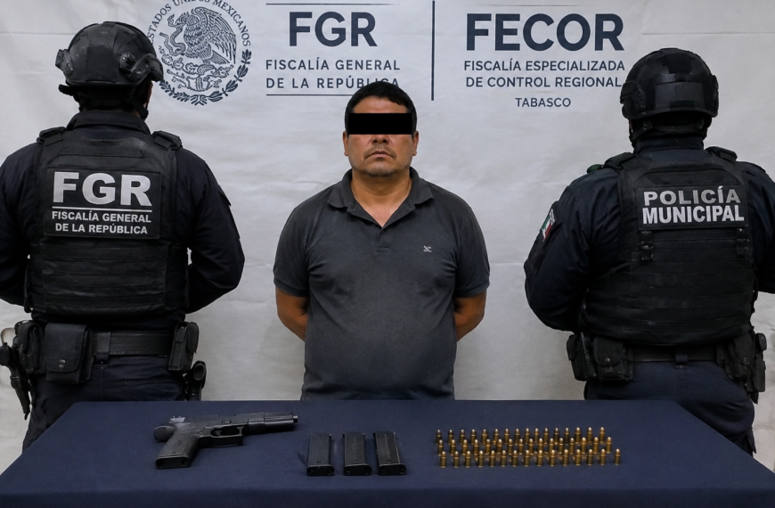 Condenan a más de cuatro años de prisión a hombre por portar arma de uso exclusivo en Macuspana