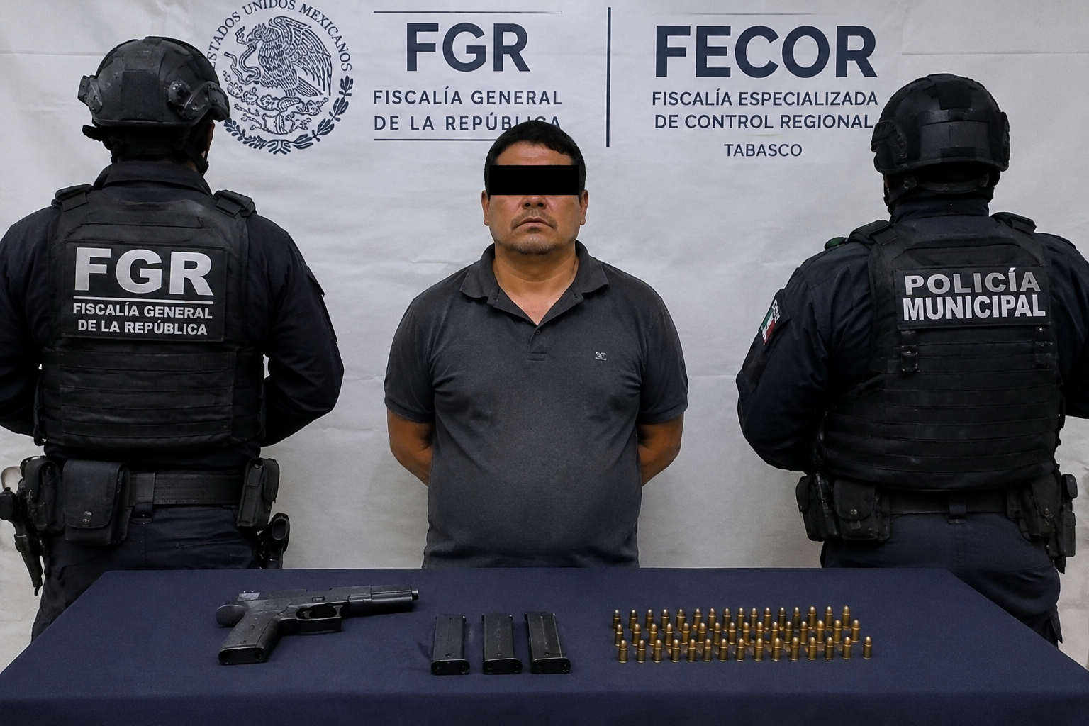 Condenan a más de cuatro años de prisión a hombre por portar arma de uso exclusivo en Macuspana