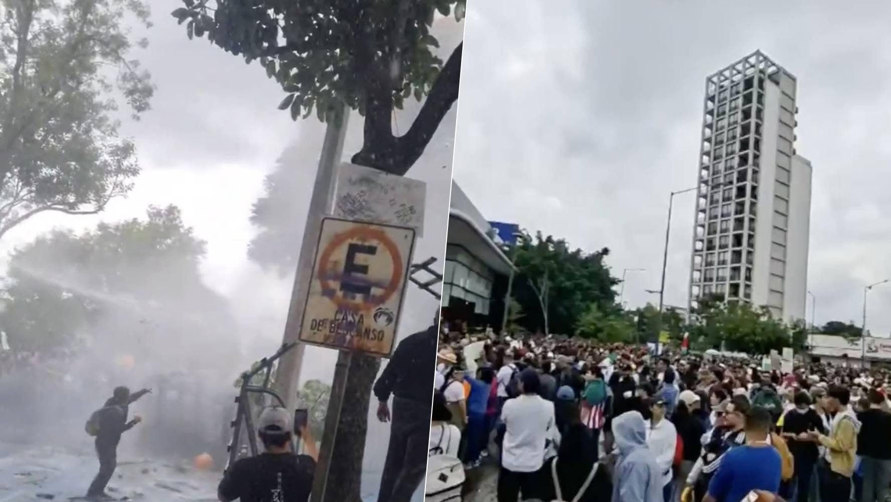 Protesta por agua limpia en Guadalajara termina en enfrentamientos y detenciones; denuncian agresión contra adulta mayor