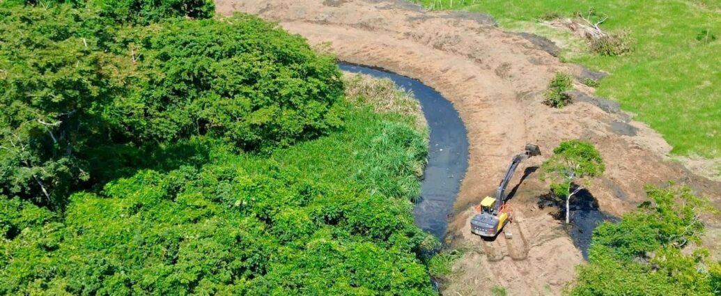 Refuerzan bordo del malecón de Jalapa para reducir riesgos de inundaciones