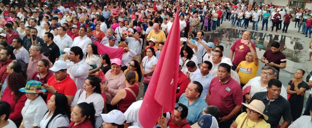 Morena realiza mega movilización en Paraíso por su 15 aniversario