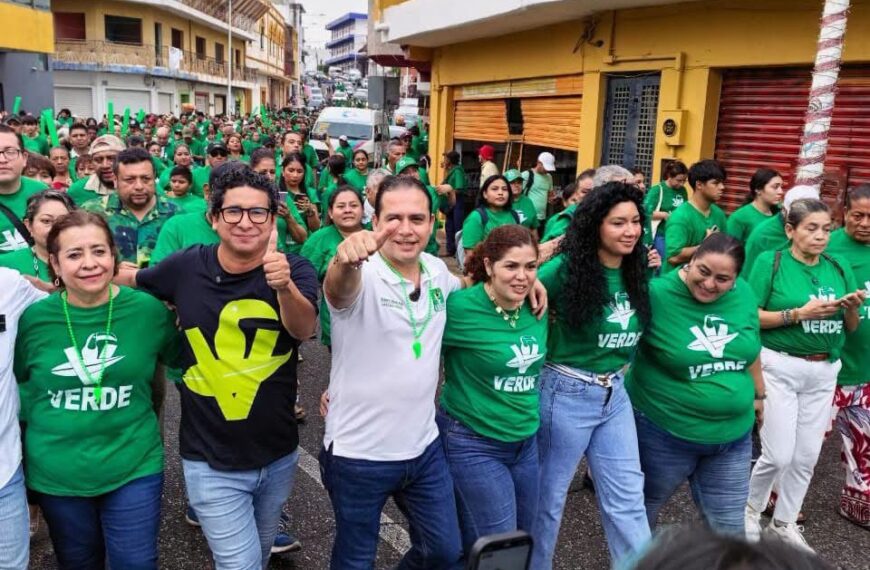 PVEM realiza marcha de afiliación en Centro para fortalecer su presencia en Tabasco