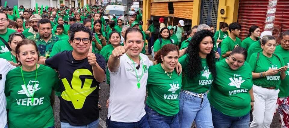 PVEM realiza marcha de afiliación en Centro para fortalecer su presencia en Tabasco