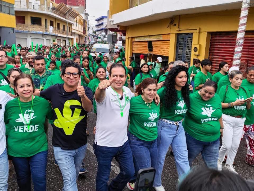 PVEM realiza marcha de afiliación en Centro para fortalecer su presencia en Tabasco