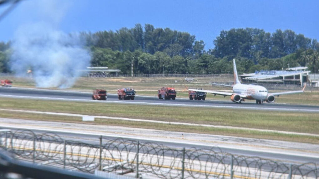 Avión de Air India Express pierde una rueda al aterrizar en Phuket; suspenden operaciones del aeropuerto