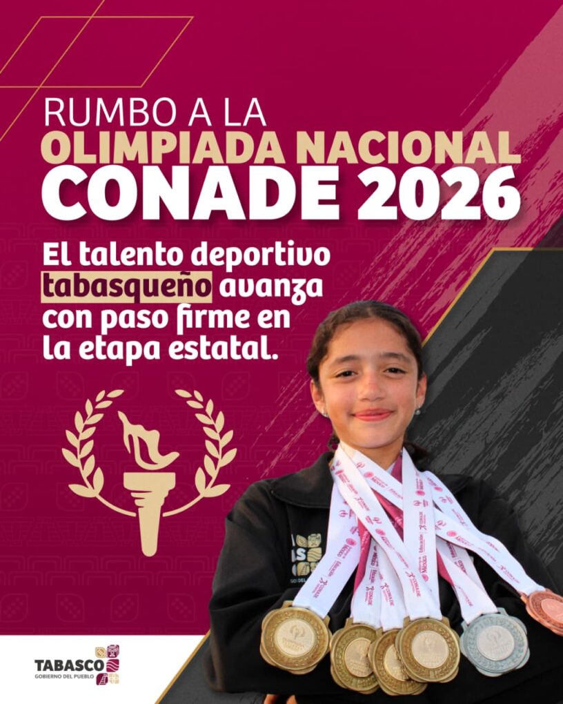 Talento deportivo tabasqueño avanza con fuerza rumbo a la Olimpiada Nacional CONADE 2026