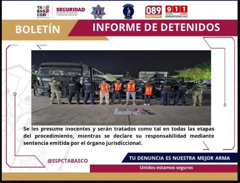Detienen a cuatro personas por delitos contra la salud en Comalcalco
