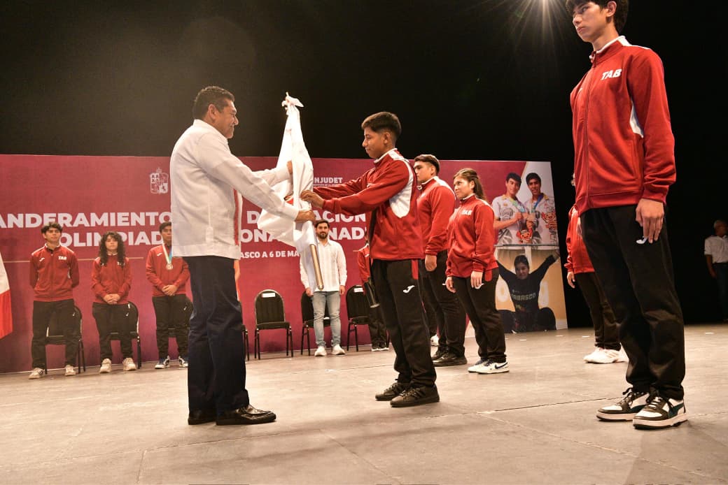 Javier May abandera a Delegación Tabasco rumbo a la Olimpiada Nacional Conade 2026