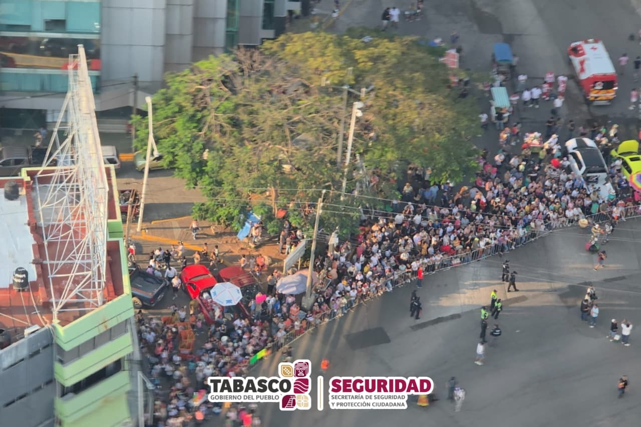 Más de mil elementos resguardan Desfile de Carros Alegóricos en Villahermosa