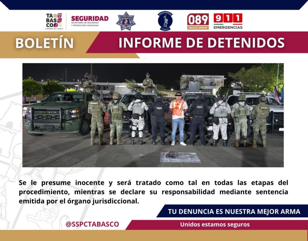 Detienen a presunto narcomenudista en Villa Parrilla durante operativo de vigilancia