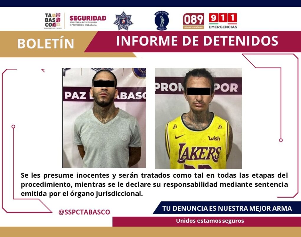 Detienen a dos presuntos narcomenudistas en colonia Tierra Colorada durante operativo de seguridad