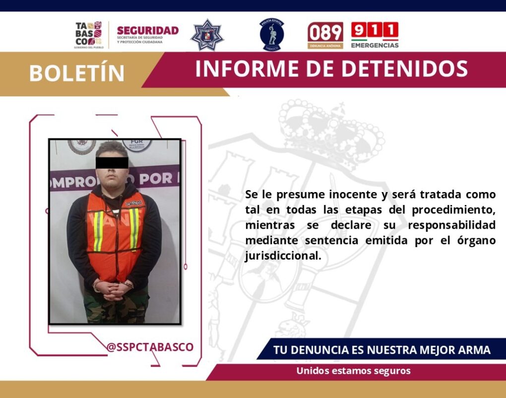 Detienen a joven en Indeco por presuntos delitos contra la salud; aseguran presunta droga