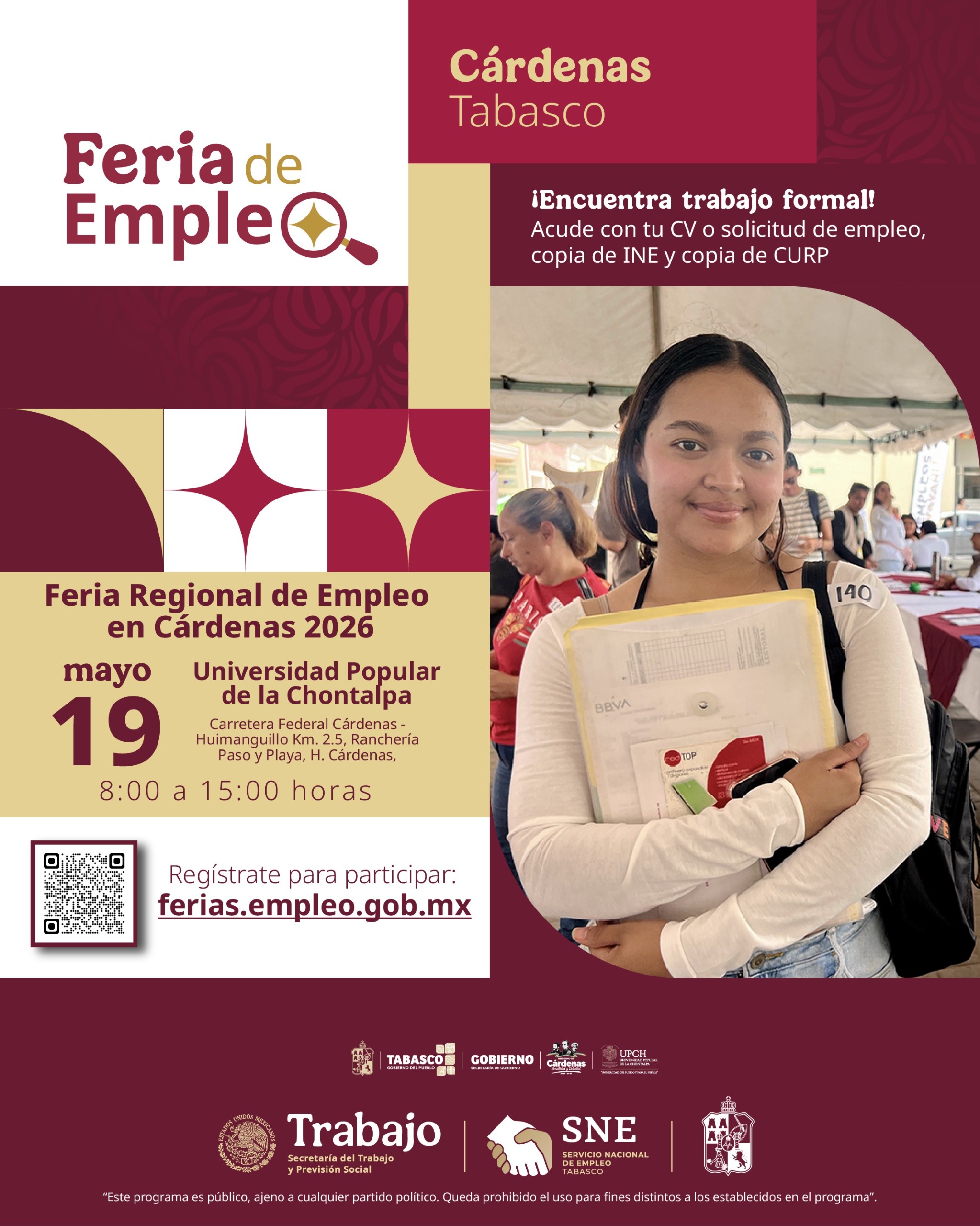 Anuncian Feria Regional de Empleo en Cárdenas con más de 490 vacantes