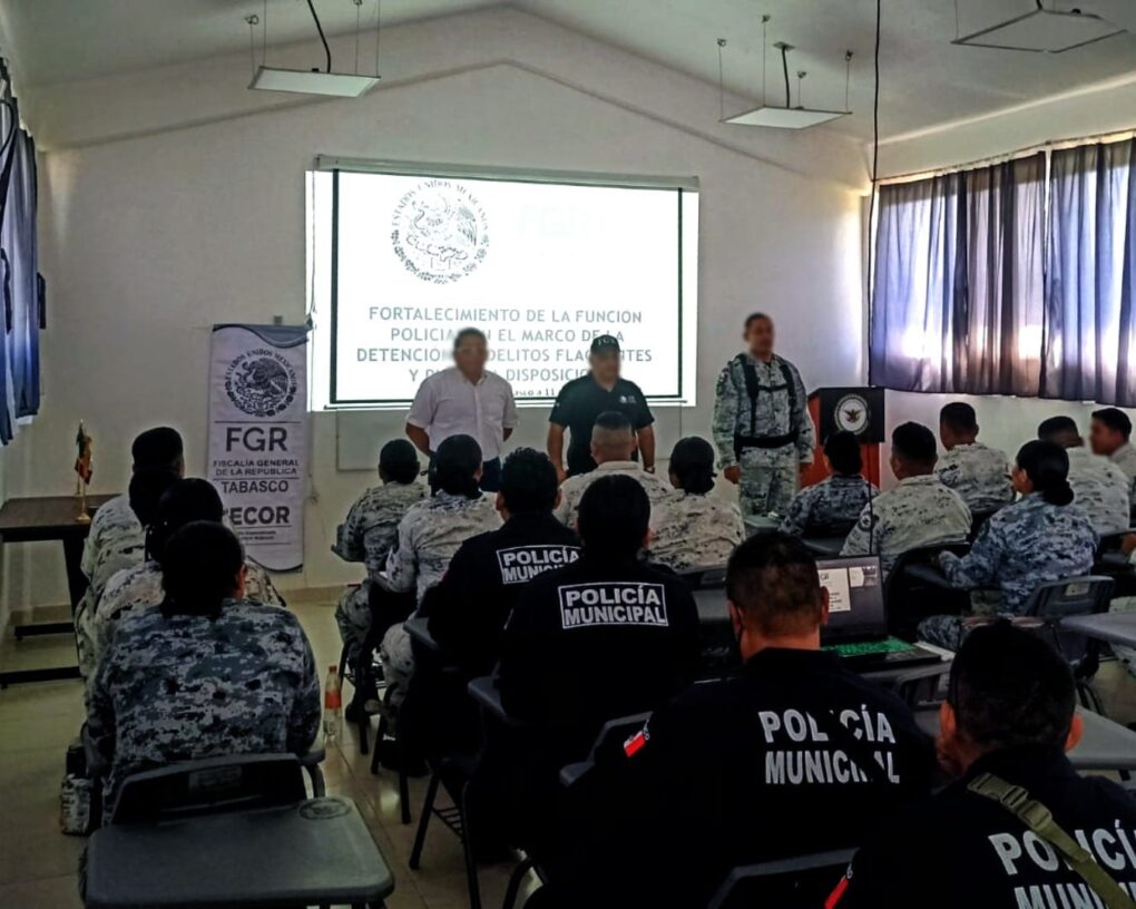 Capacita FGR a primeros respondientes en Tabasco para fortalecer la función policial