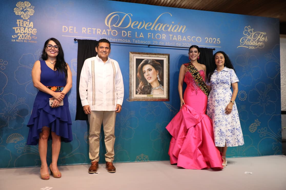Develan retrato de la Flor Tabasco 2025 en emotiva ceremonia previa a la Feria…
