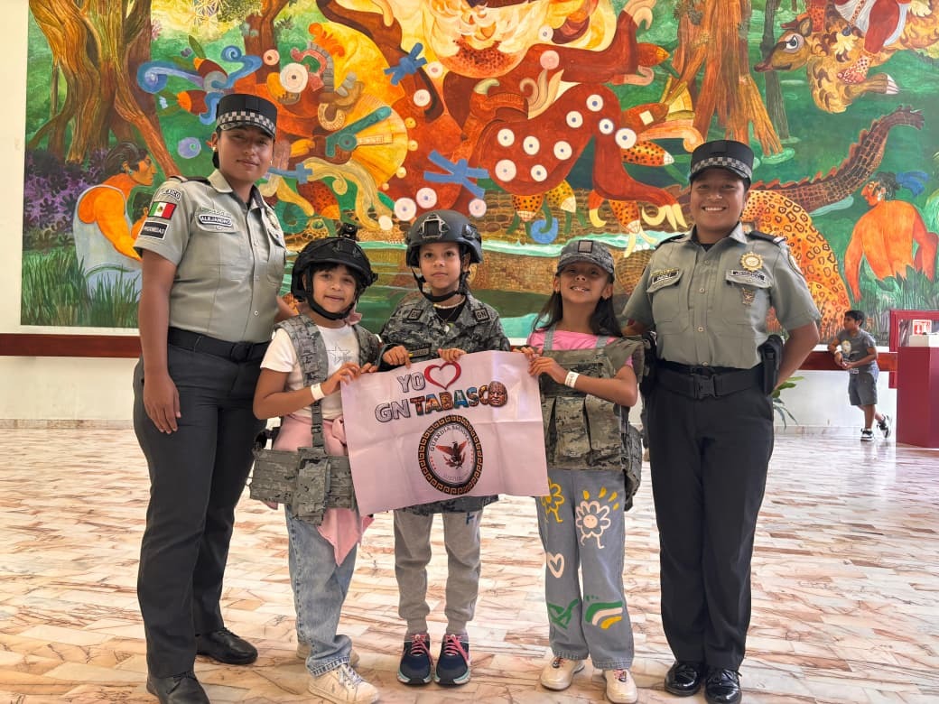 Guardia Nacional celebra el Día de la Niñez con actividades de proximidad en Tabasco
