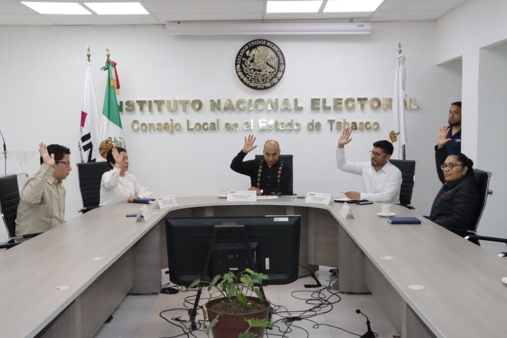 INE Tabasco realiza toma de protesta de encargadurías de despacho en Junta Local y Distritales Ejecutivas