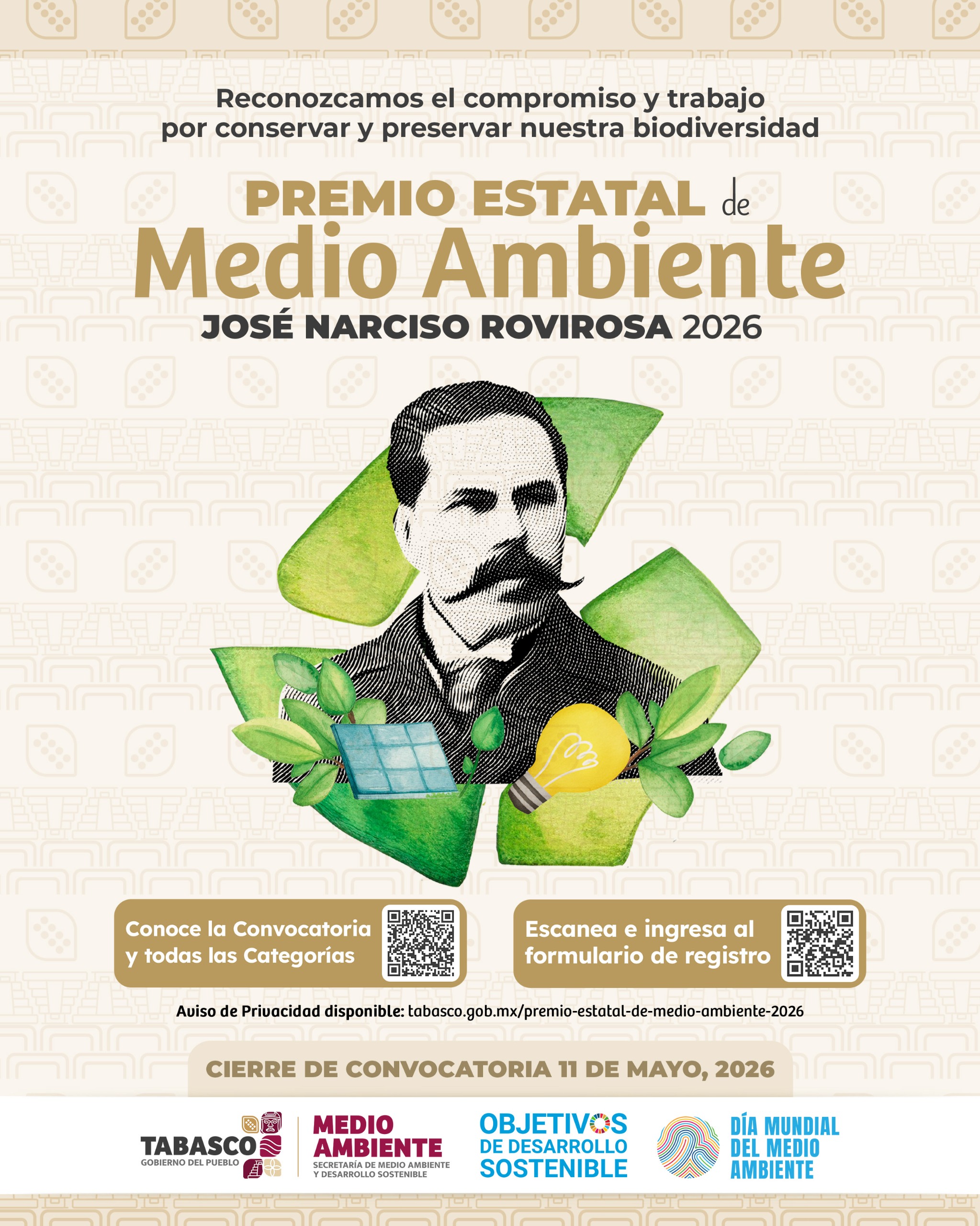 Lanza Tabasco convocatoria al Premio Estatal de Medio Ambiente “José Narciso Rovirosa 2026”