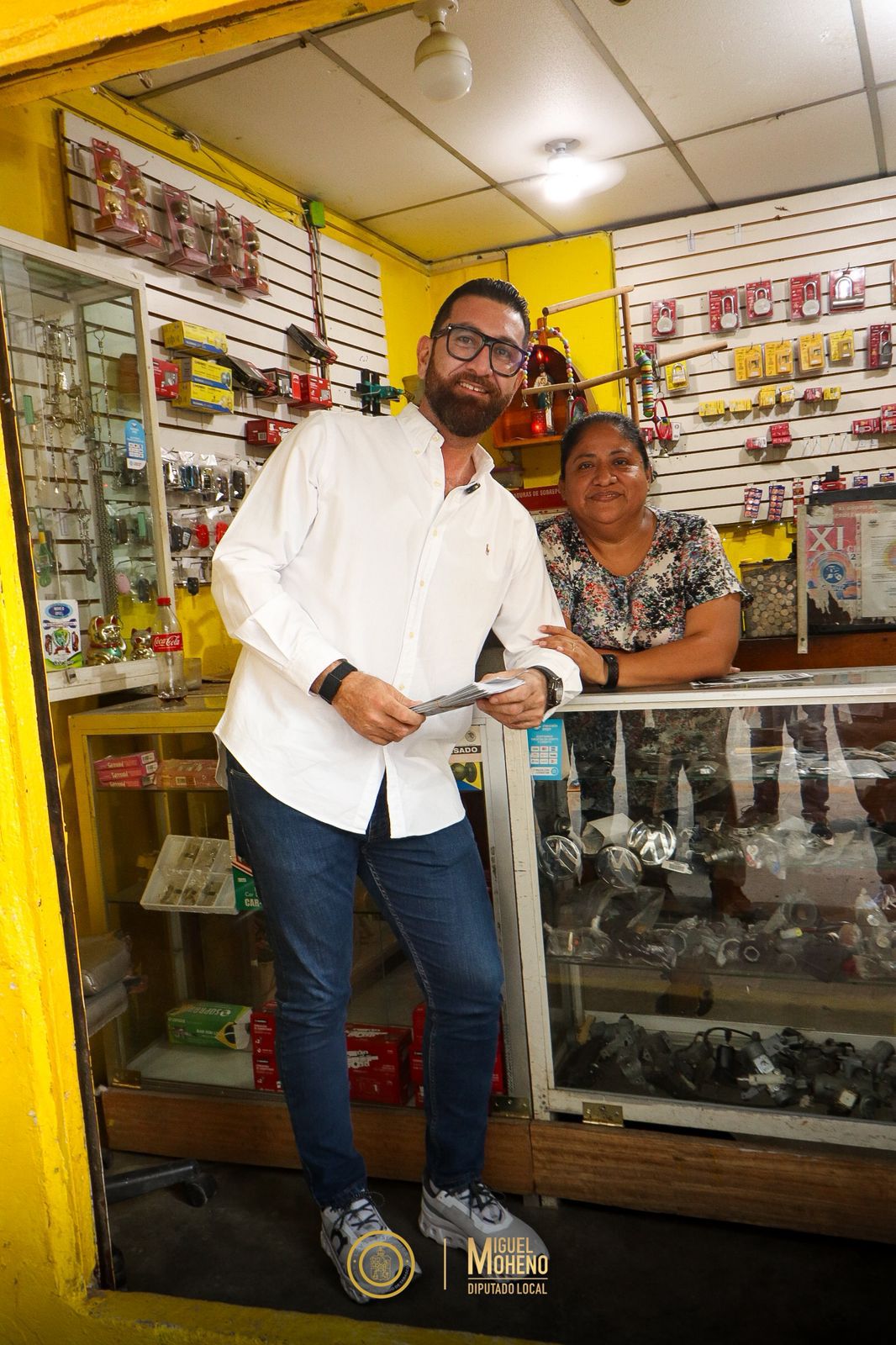 Diputado recorre comercios en Cárdenas y acerca apoyos a sectores productivos