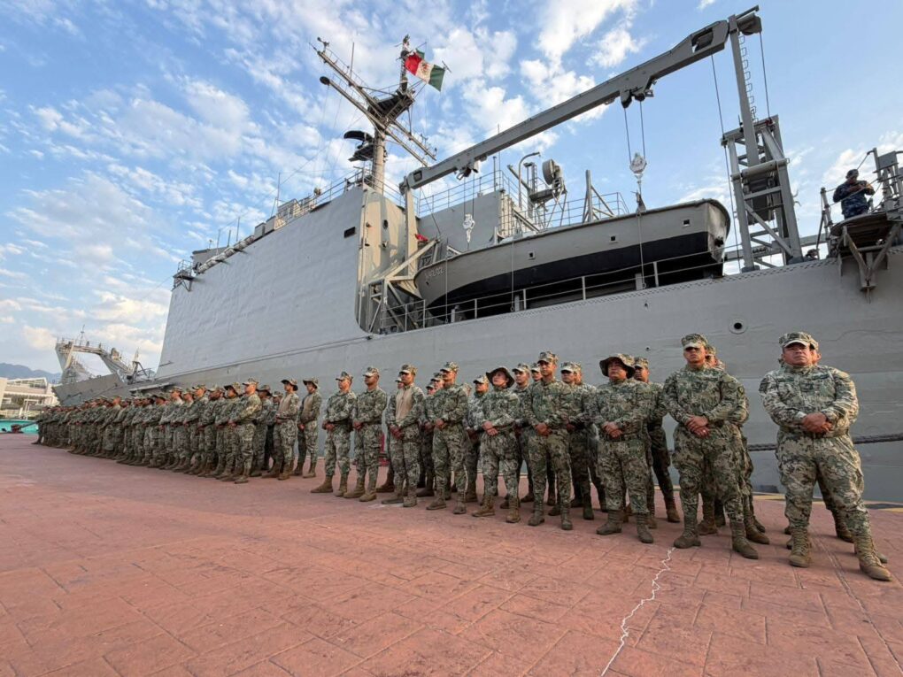 Arriba buque de la Armada de México a Puerto Vallarta con más de 100 marinos para reforzar la seguridad