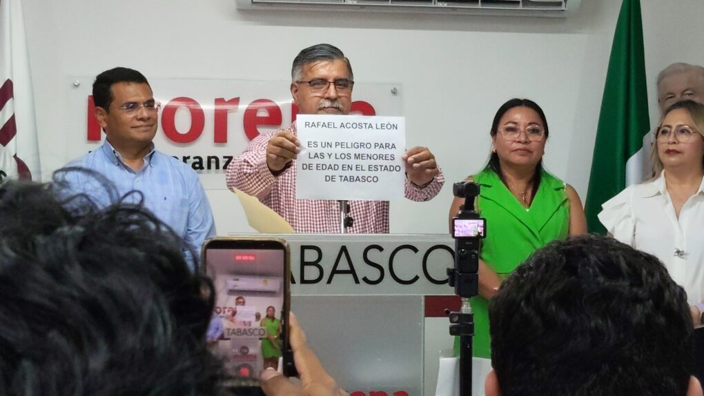 Morena Tabasco denuncia al PRD ante el IEPCT por presunta propaganda con menores y guerra sucia política…