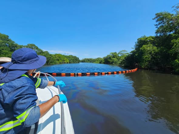 Atienden presencia de hidrocarburos en Río Seco; autoridades refuerzan acciones para proteger ecosistemas y comunidades de paraíso