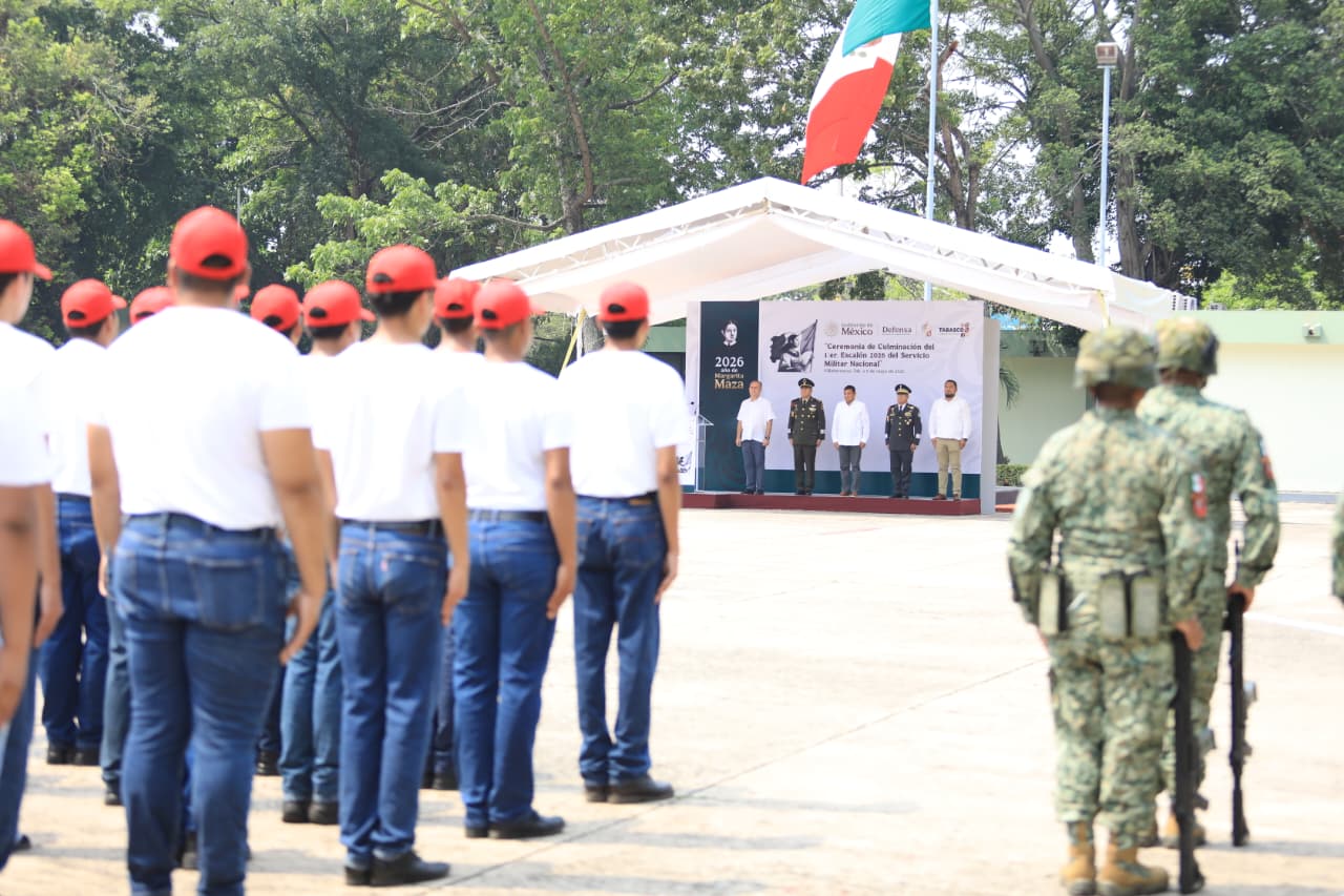 Culmina primer escalón 2026 del Servicio Militar Nacional en Tabasco