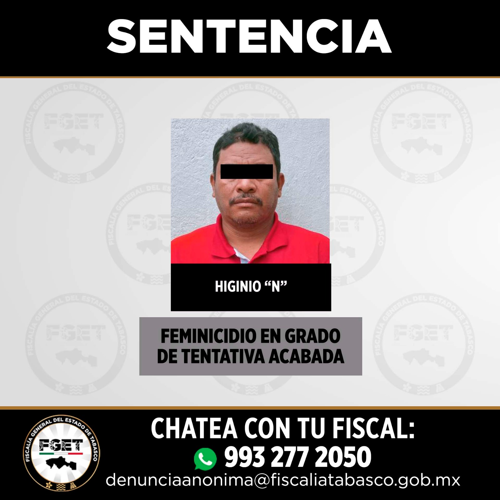 Condenan a más de 26 años de prisión a sujeto por feminicidio en grado de tentativa en Cárdenas