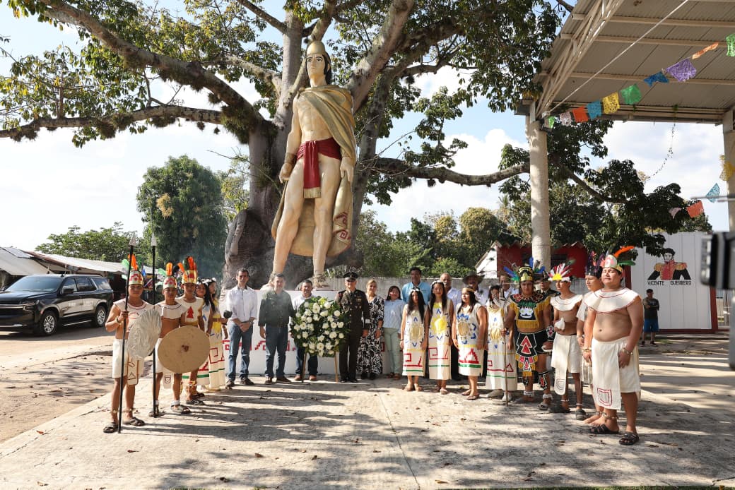 Ejército Mexicano conmemora en Tenosique el 501 aniversario luctuoso de Cuauhtémoc