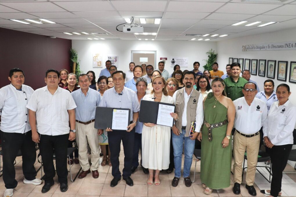 IEAT y CROC firman alianza para combatir rezago educativo entre trabajadores tabasqueños