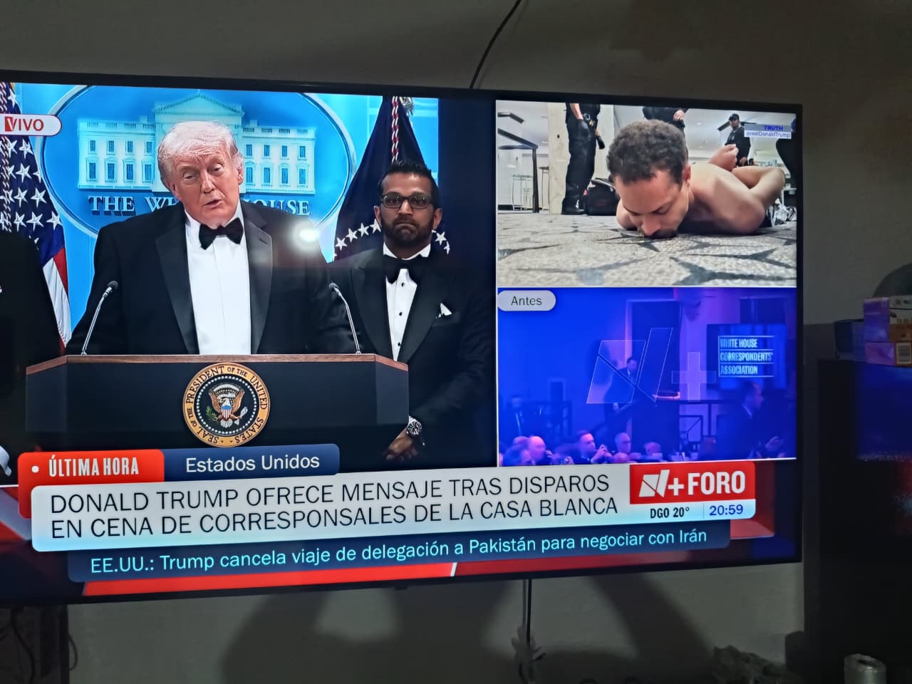 Detienen a hombre armado y evacúan a Donald Trump durante Cena de Corresponsales en Washington