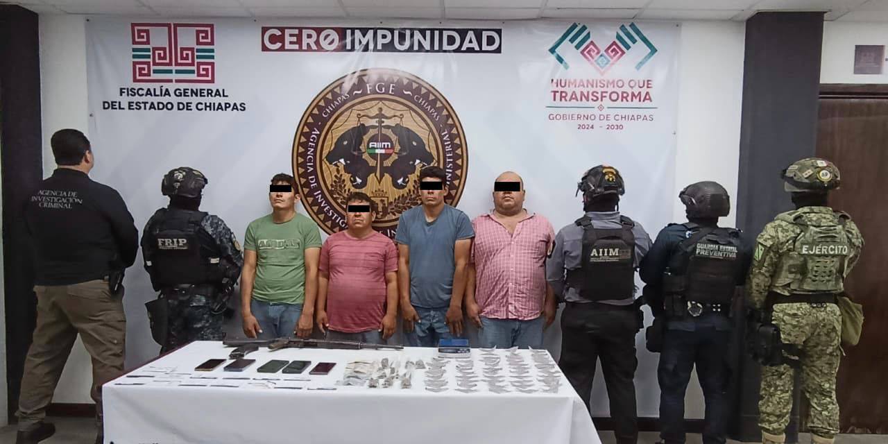 Desarticulan red de extorsión a transportistas en Chiapas; hay cinco detenidos