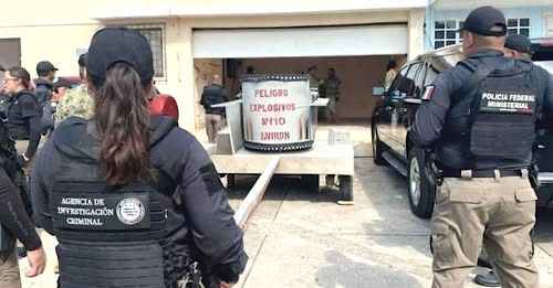 FGR catea residencia en Villahermosa y asegura arsenal de granadas, artefactos explosivos y cartuchos…