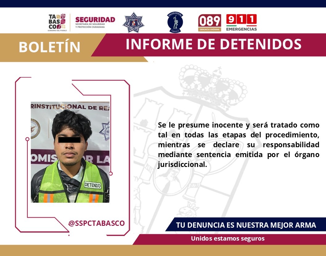 Detienen a presunto narcomenudista en Villa Ocuiltzapotlán